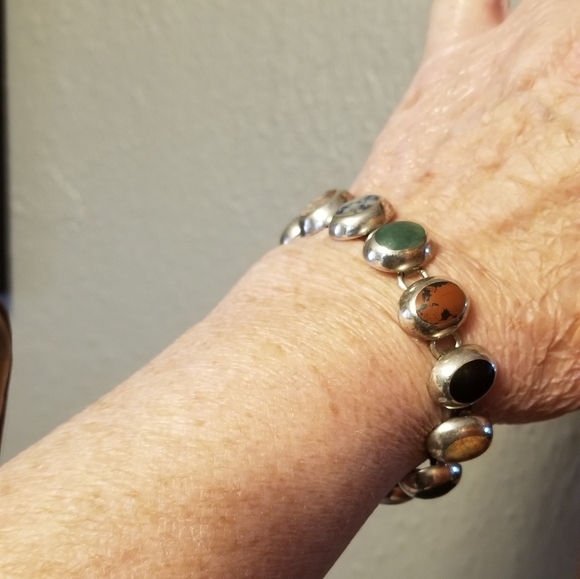 RARE Silpada Sterling Silver & Stone Bracelet